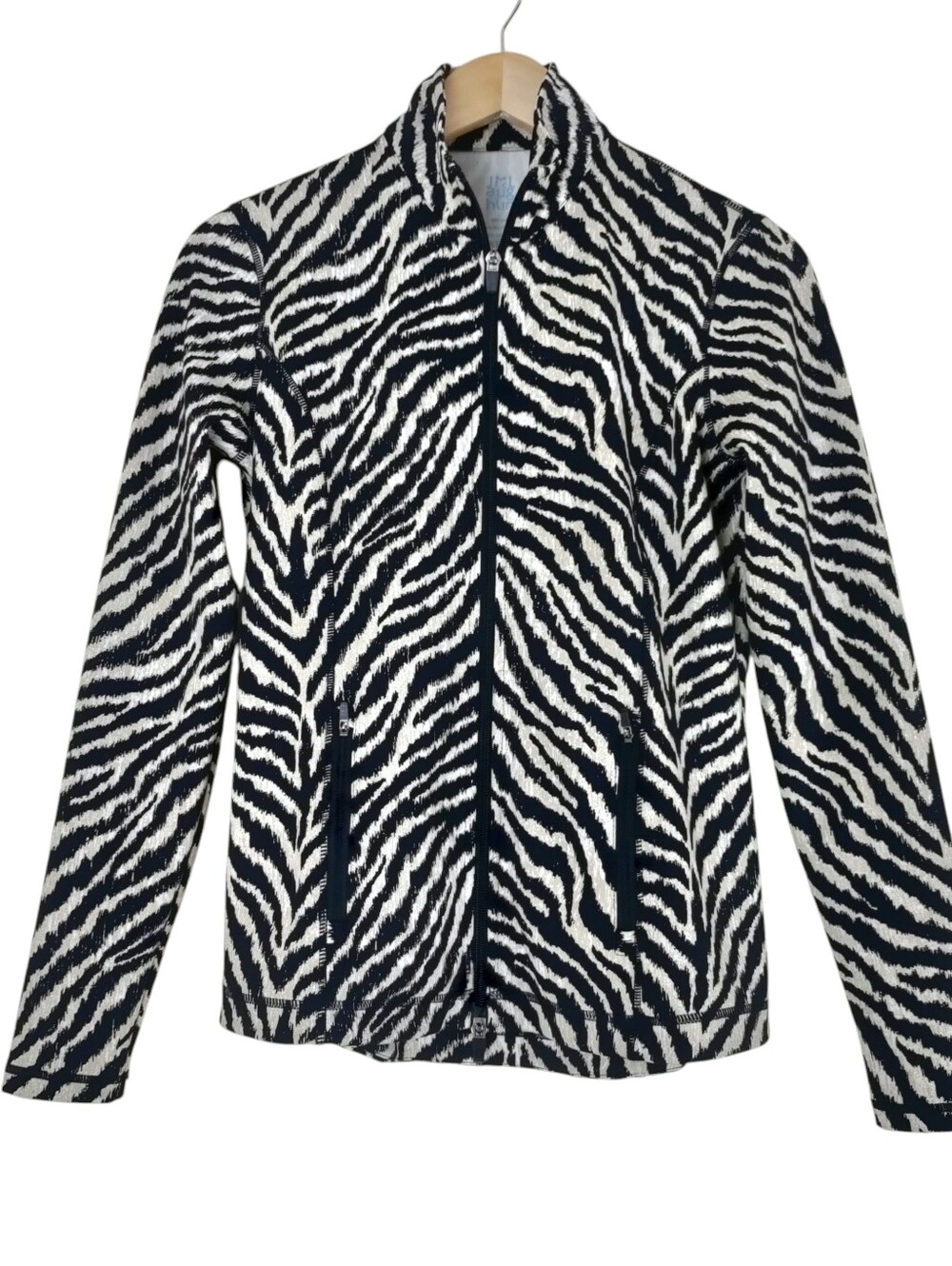 J. McLaughlin Animal print Full zip Long Sleeve Size Small Active Jacket